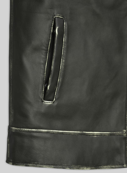 Rubbed Charcoal Jason Bateman Leather Jacket