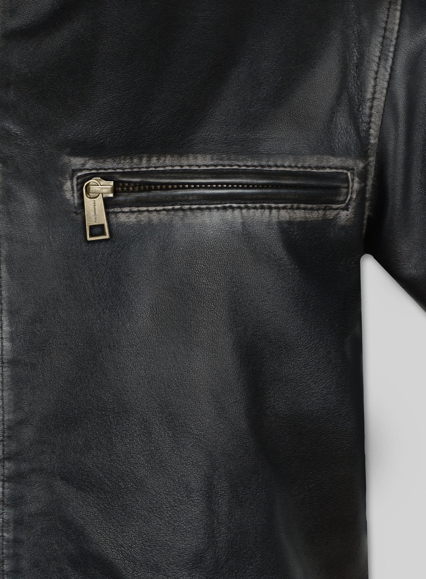 Rubbed Black Mark Wahlberg Contraband Leather Jacket