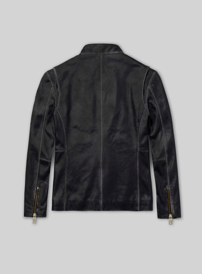 Rubbed Black Mark Wahlberg Contraband Leather Jacket