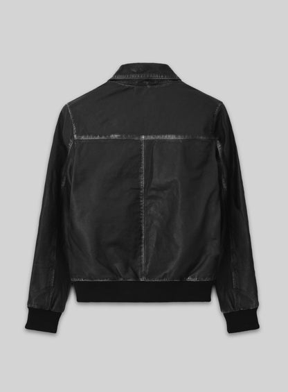 Rubbed Black Washed Jai Courtney A Good Day to Die Hard Jacket