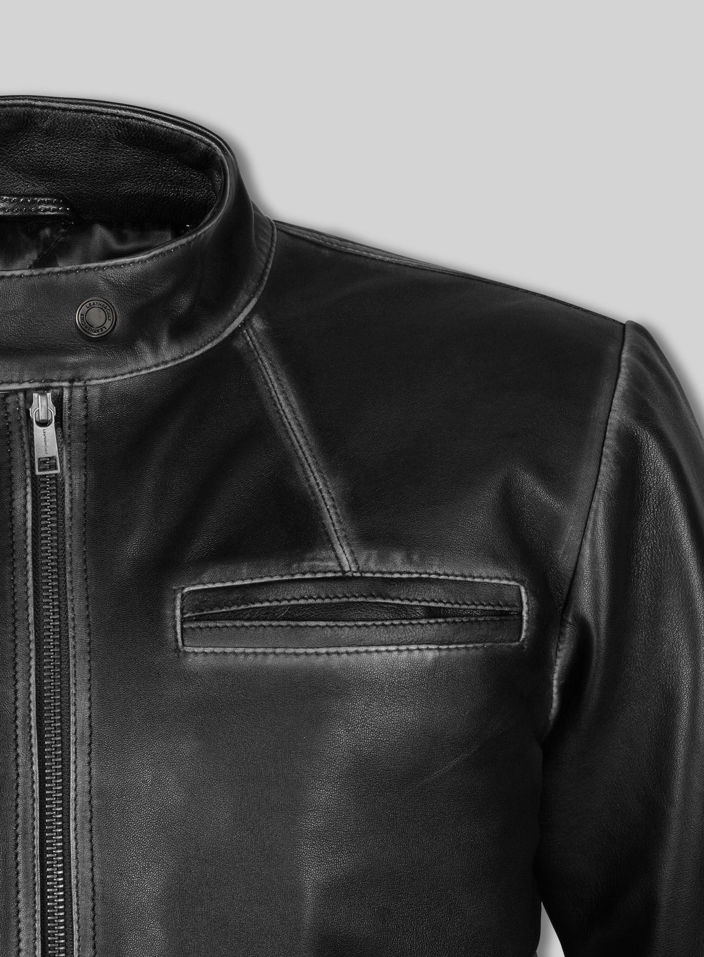 Rubbed Black Zac Efron 17 Again Leather Jacket