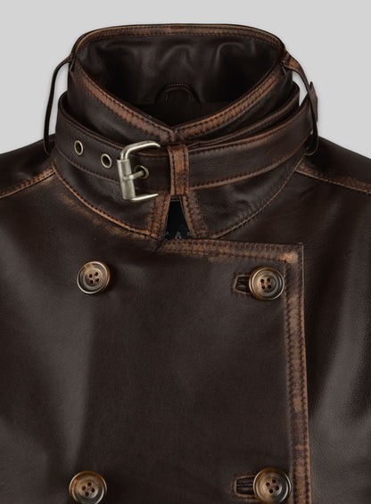 Rubbed Brown Captain America Scarlett Johansson Leather Jacket