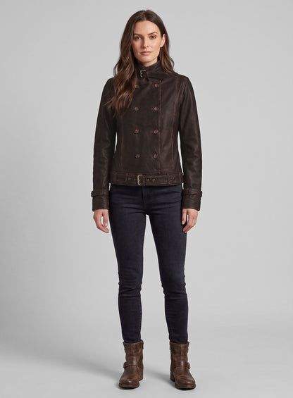 Rubbed Brown Captain America Scarlett Johansson Leather Jacket