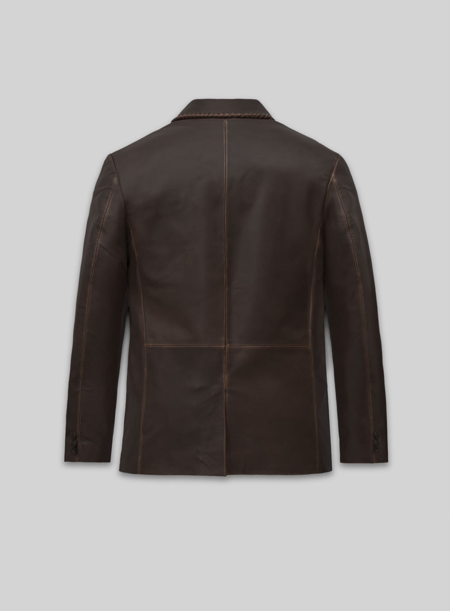 Rubbed Brown Medieval Leather Blazer
