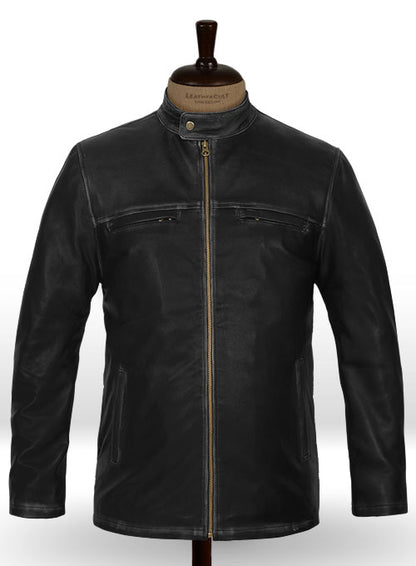 Rubbed Black Aaron Taylor Johnson Godzilla 2014 Leather Jacket - LeatherCult