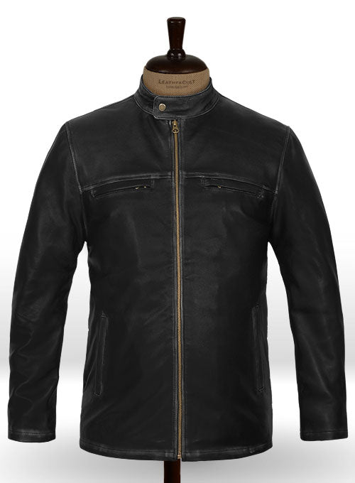 Rubbed Black Aaron Taylor Johnson Godzilla 2014 Leather Jacket - LeatherCult