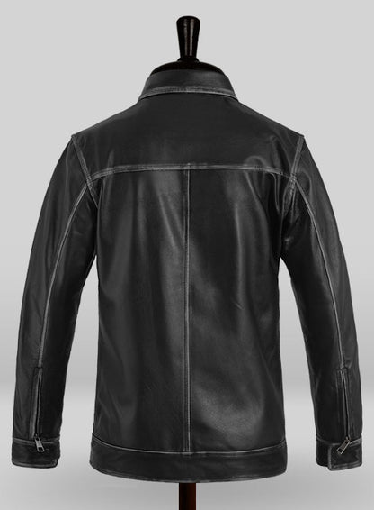 Rubbed Black Jason Bateman Leather Jacket - LeatherCult
