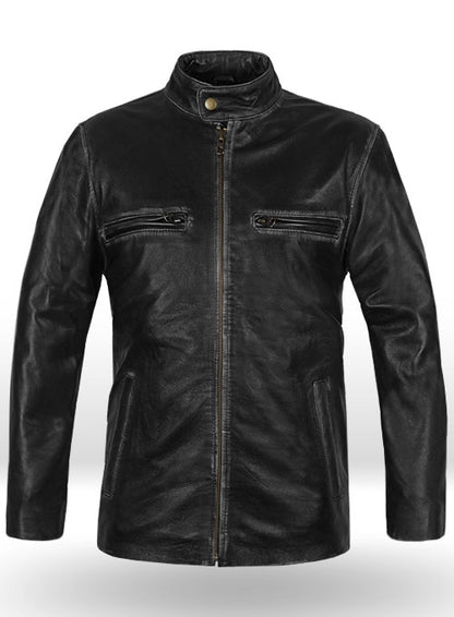 Rubbed Black Mark Wahlberg Contraband Leather Jacket - LeatherCult