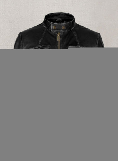 Rubbed Black Zac Efron 17 Again Leather Jacket - LeatherCult