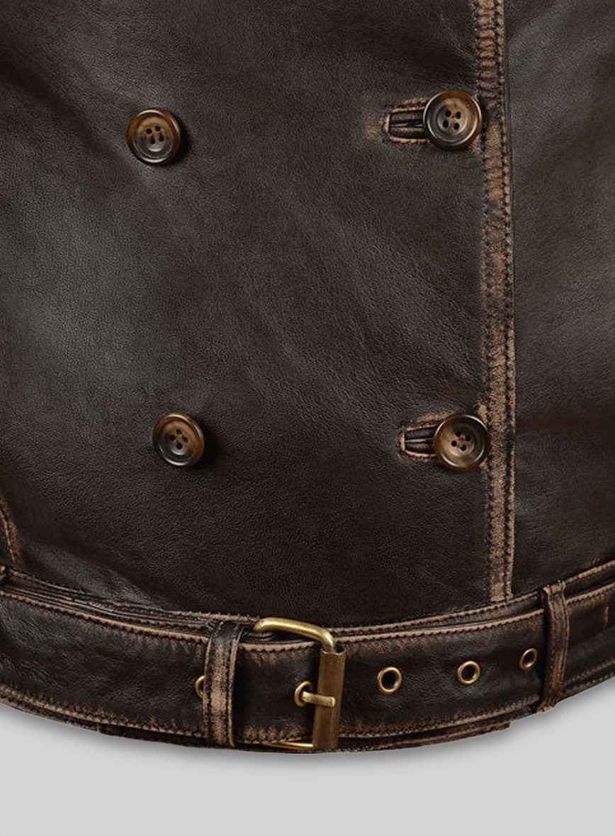 Rubbed Brown Captain America Scarlett Johansson Leather Jacket