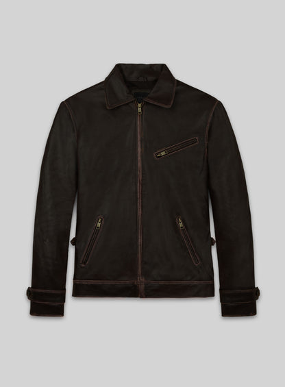 Rubbed Brown Taylor Lautner The Twilight Saga Leather Jacket