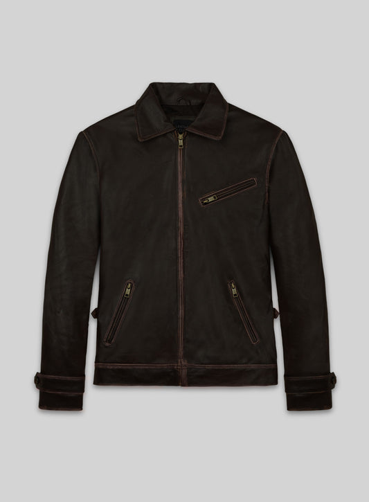 Rubbed Brown Taylor Lautner The Twilight Saga Leather Jacket