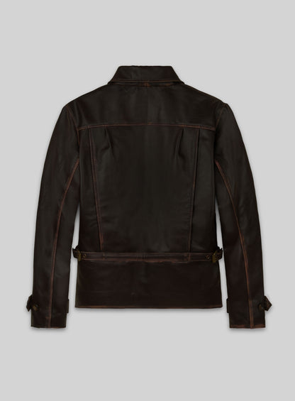 Rubbed Brown Taylor Lautner The Twilight Saga Leather Jacket