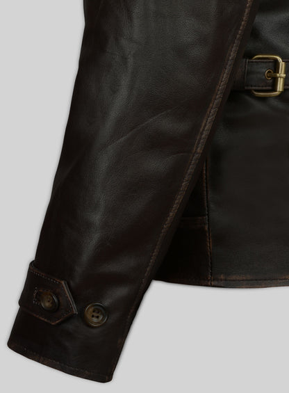 Rubbed Brown Taylor Lautner The Twilight Saga Leather Jacket