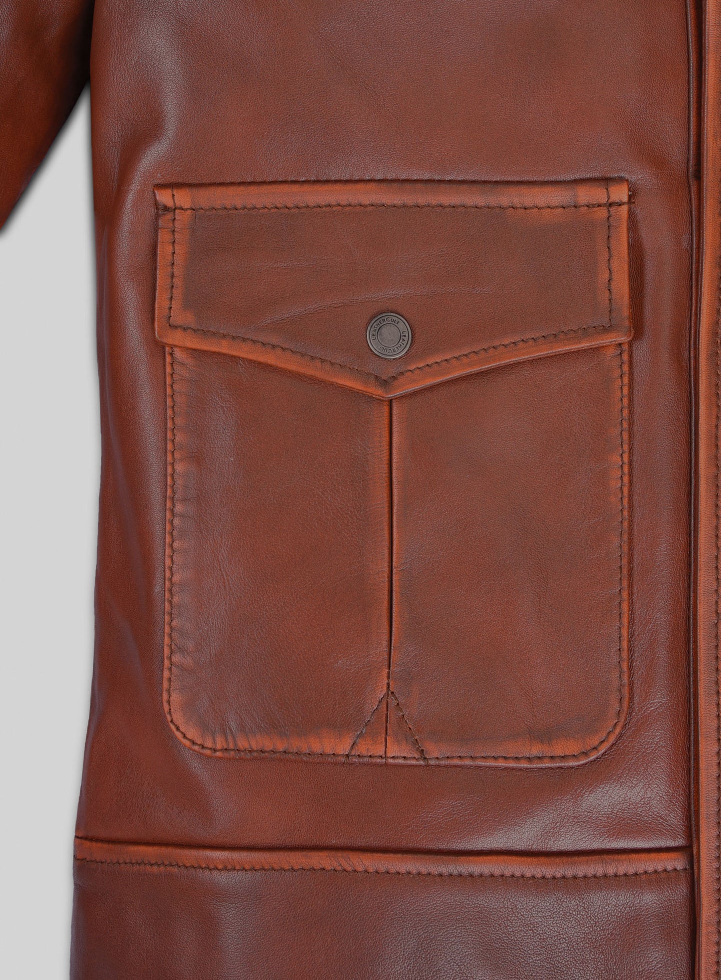 Rubbed Tan Rafael Nadal Leather Jacket