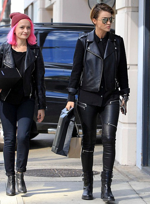 Ruby Rose Leather Pants - LeatherCult
