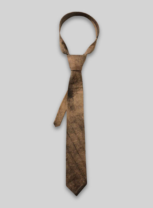 Rusted Brown Leather Tie