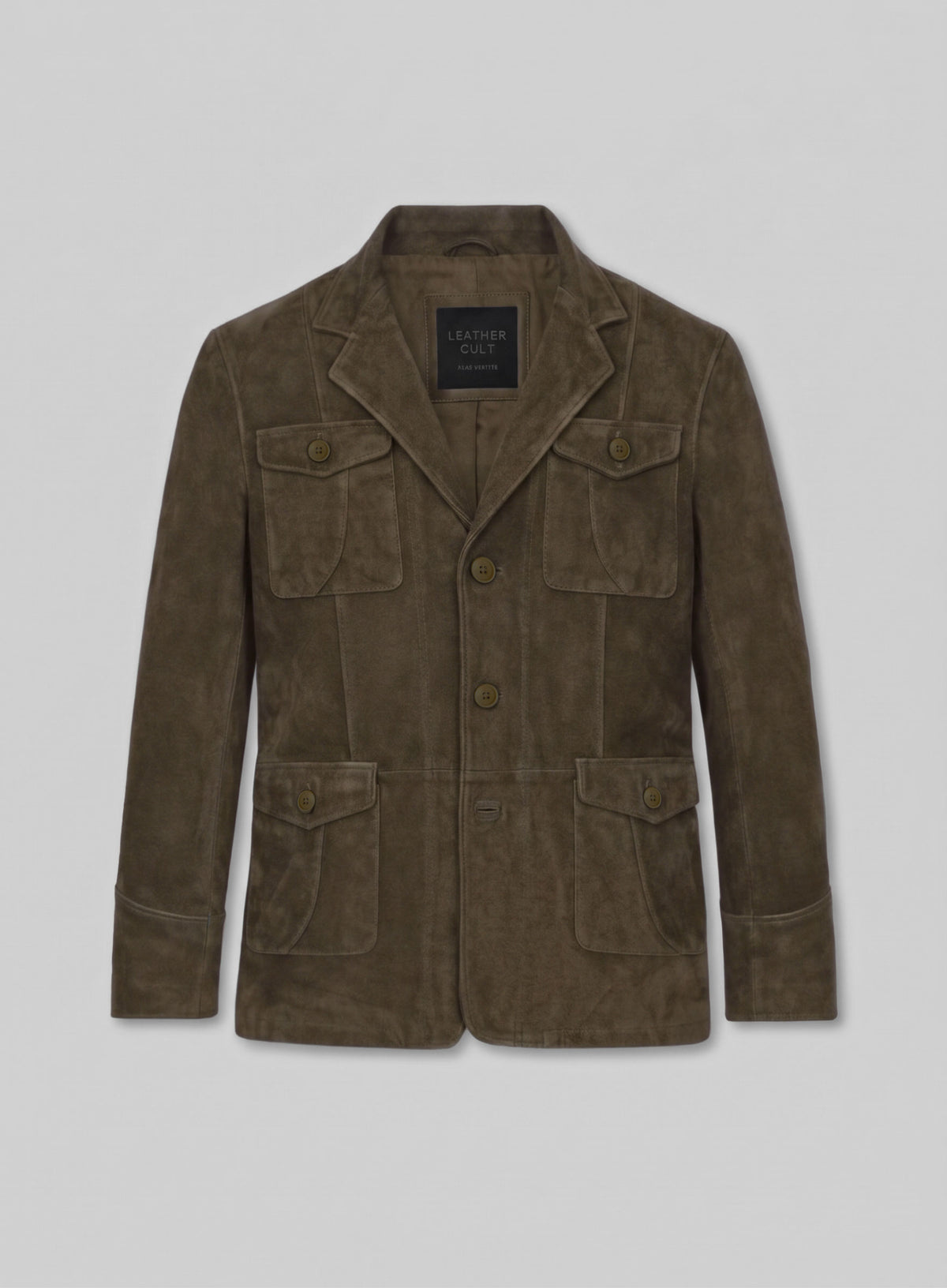 Rustic Cognac Suede Leather Blazer #716