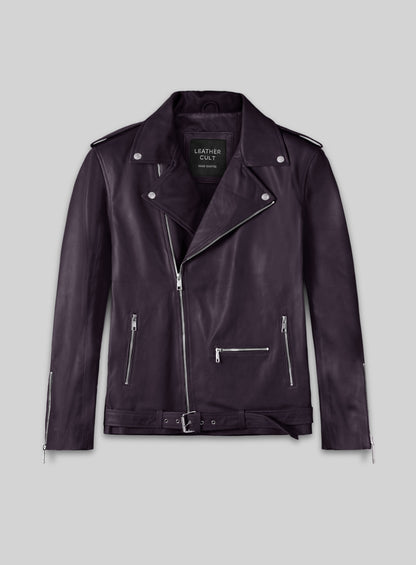 Rutland Purple Riding Leather Jacket