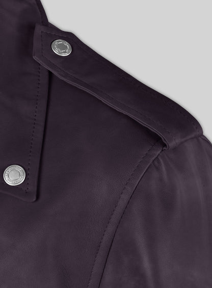 Rutland Purple Riding Leather Jacket