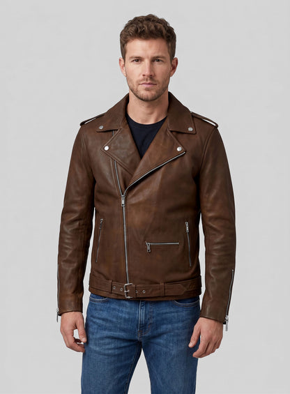 Rutland Spanish Brown Riding Leather Jacket