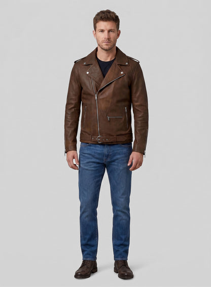 Rutland Spanish Brown Riding Leather Jacket
