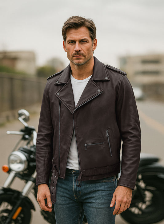 Rutland Brown Riding Leather Jacket