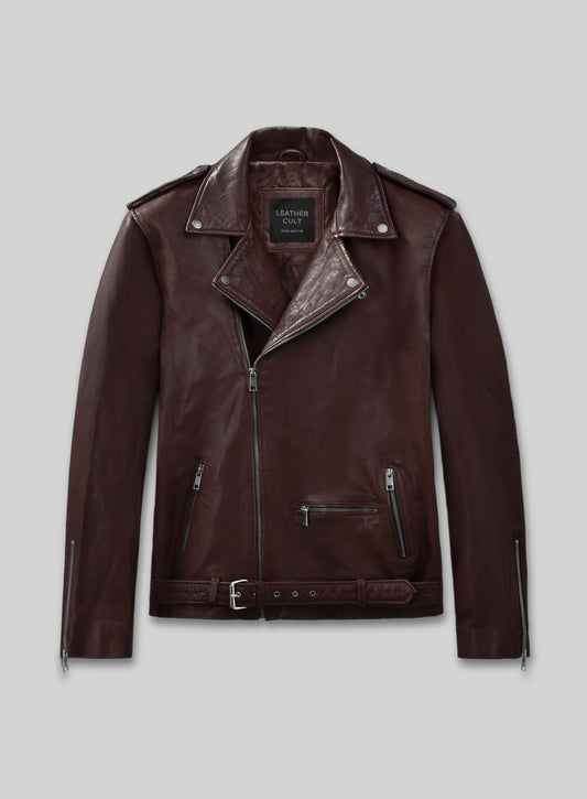 Rutland Burgundy Riding Leather Jacket