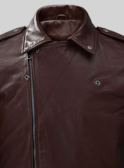 Rutland Burgundy Riding Leather Jacket