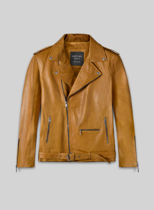 Rutland Caramel Brown Riding Leather Jacket