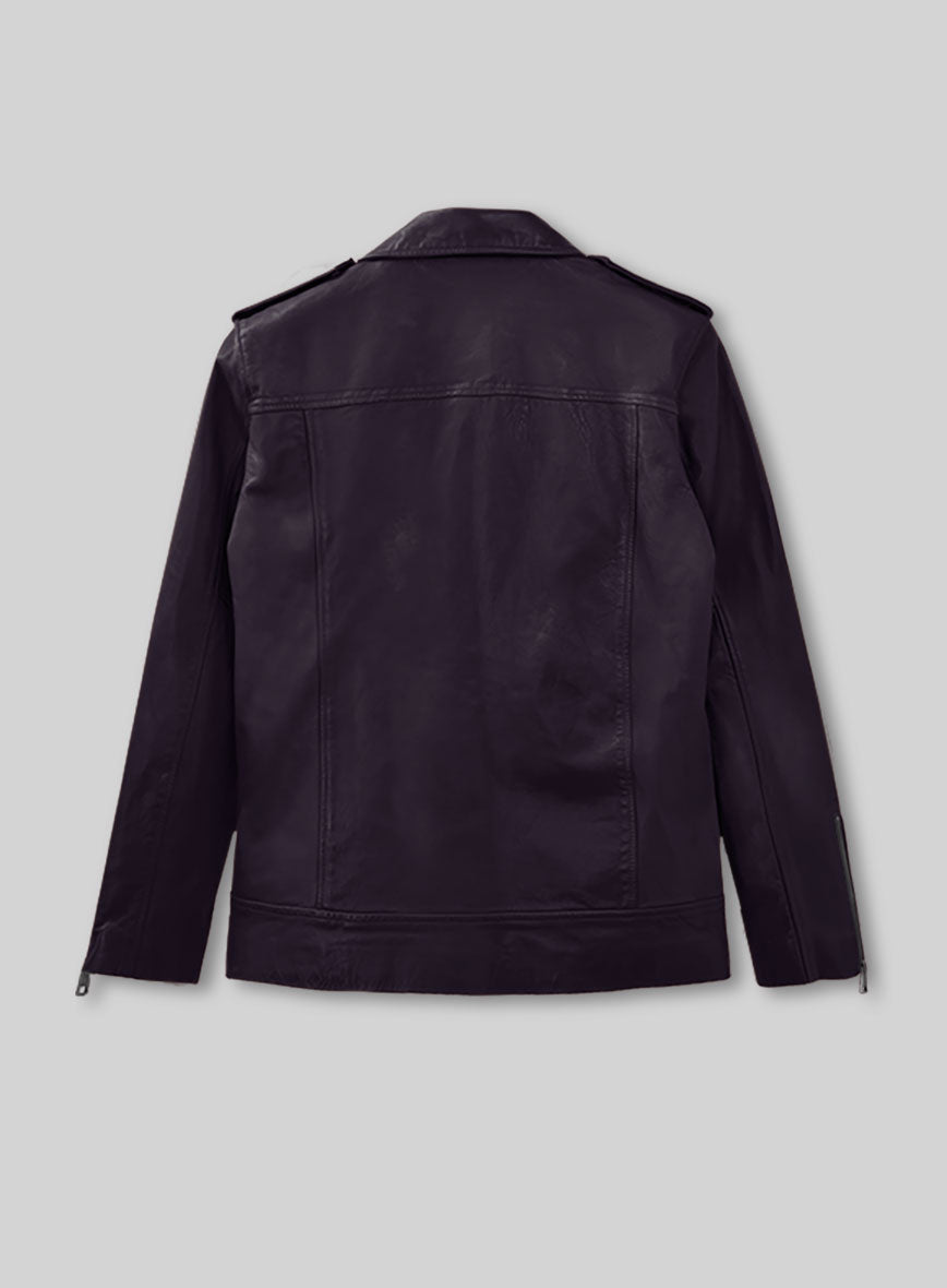 Rutland Purple Riding Leather Jacket