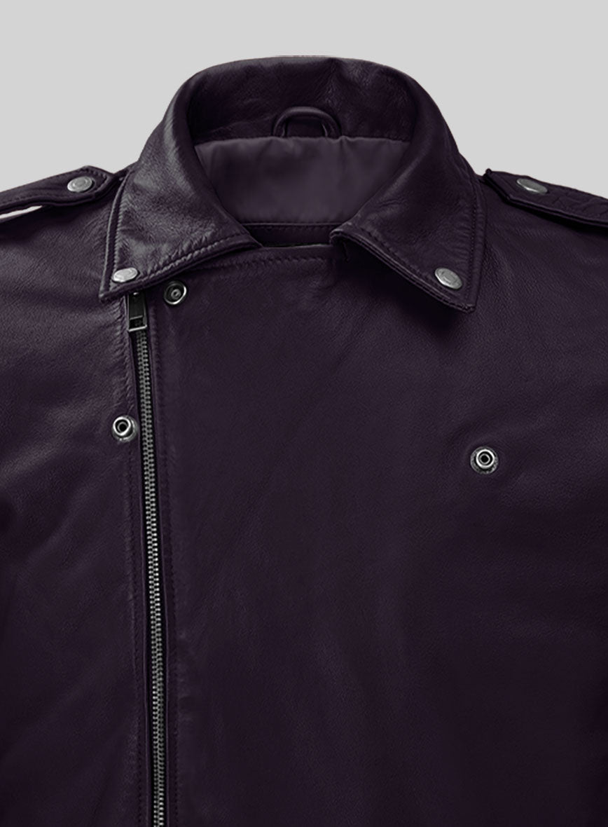 Rutland Purple Riding Leather Jacket