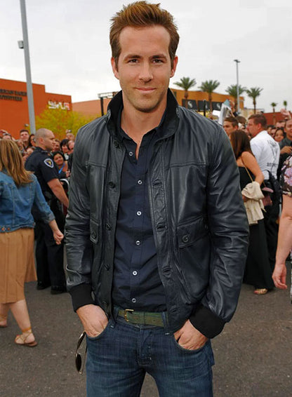 Ryan Reynolds Leather Jacket #4 - LeatherCult