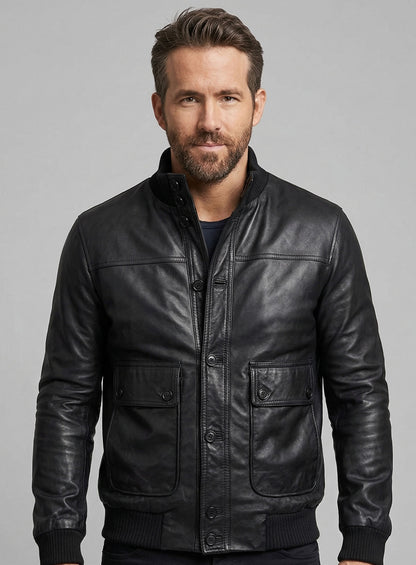 Ryan Reynolds Leather Jacket #4