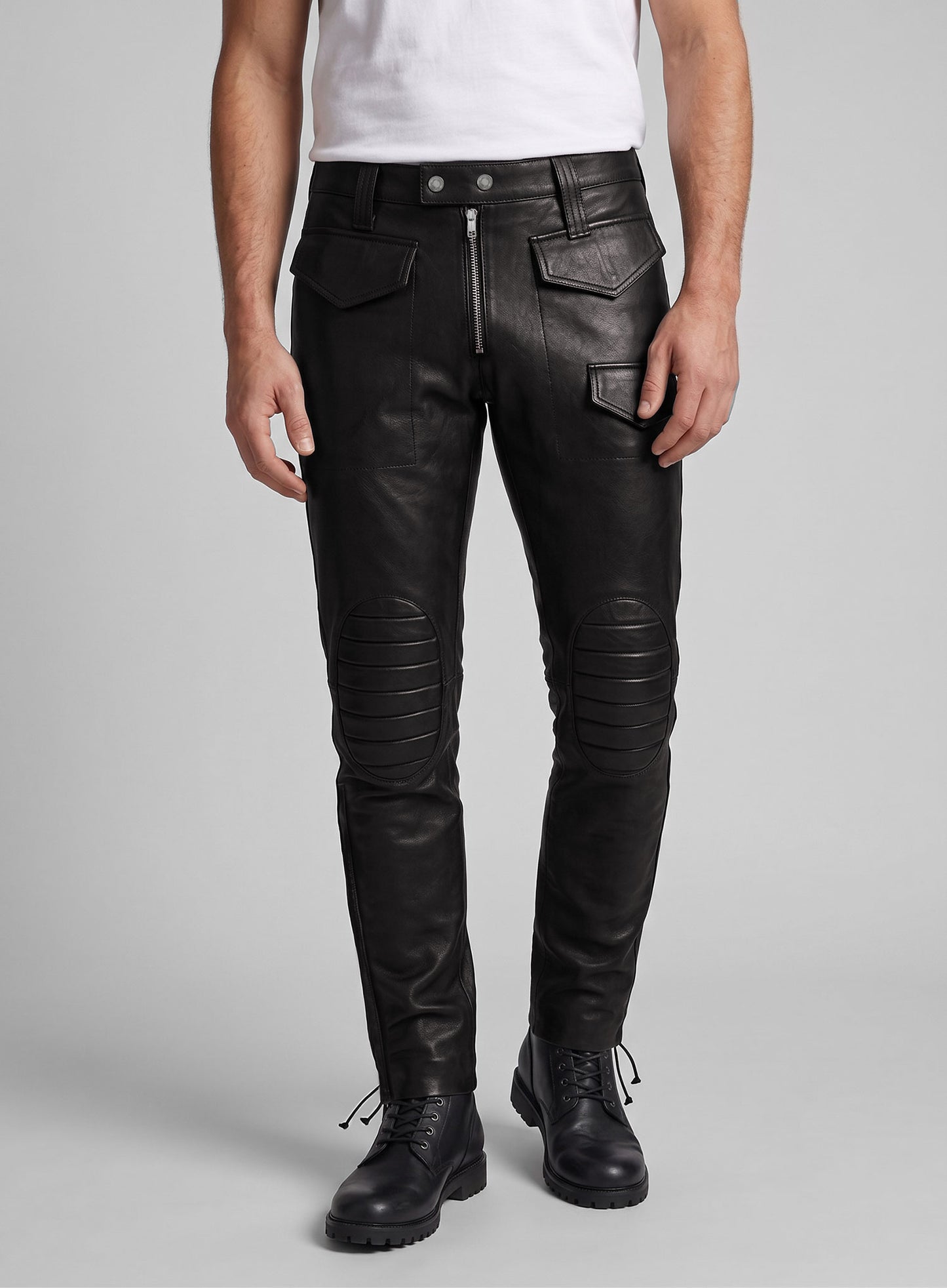 Ryder Leather Biker Jeans