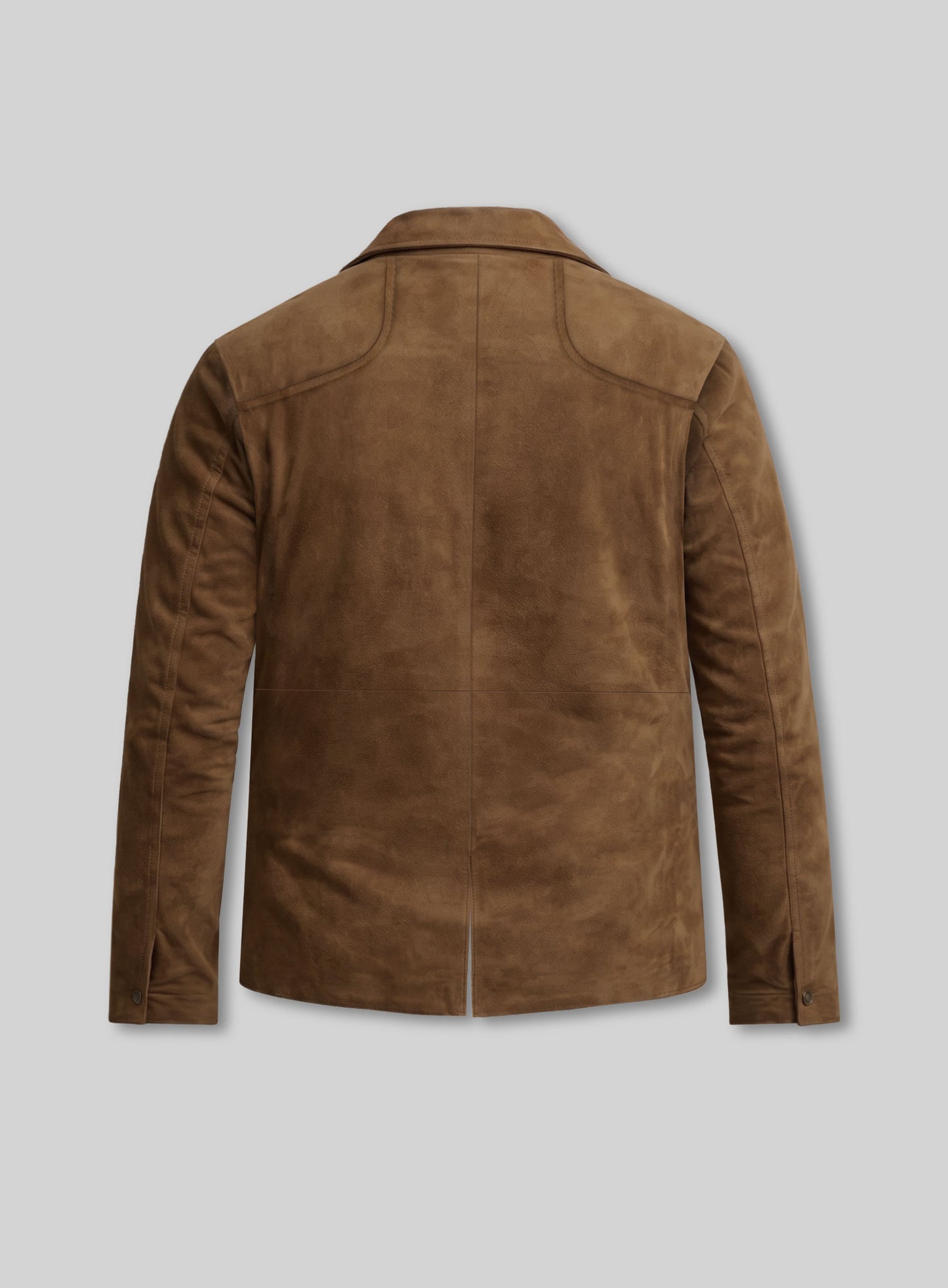 Saddle Brown Suede Brad Pitt The Adventures of Cliff Booth Leather Jacket #2