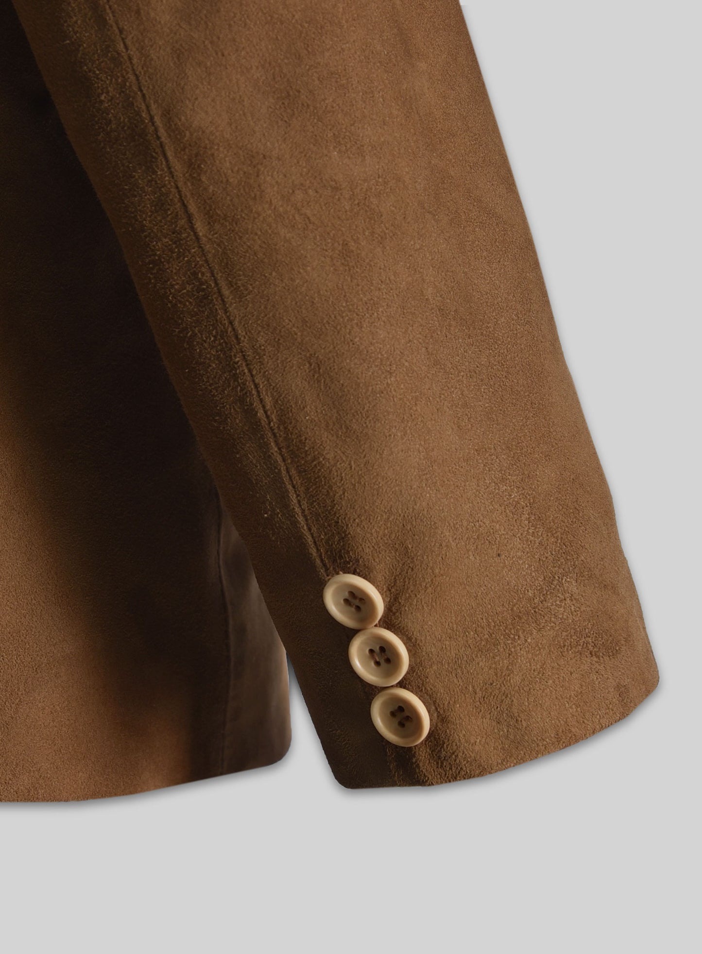 Saddle Brown Suede Leather Blazer
