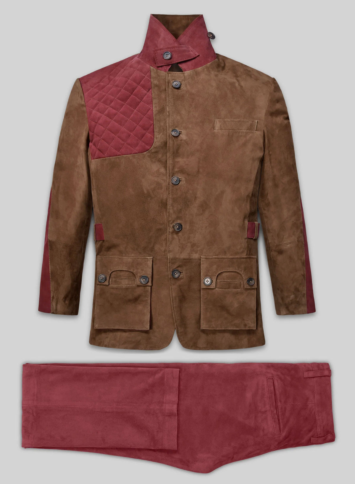 Safari Hickory Suede Leather Suit