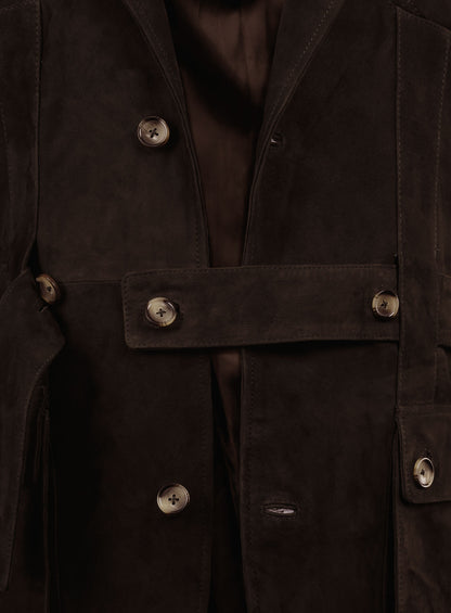 Safari Dune Suede Leather Blazer