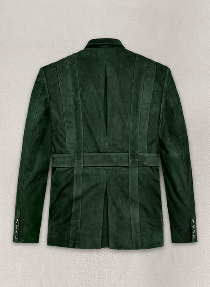 Safari Forest Suede Leather Blazer - LeatherCult