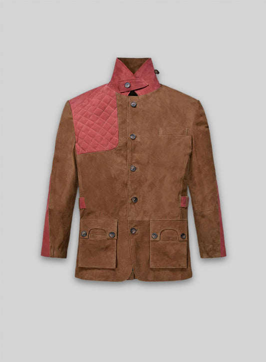 Safari Hickory Suede Leather Blazer