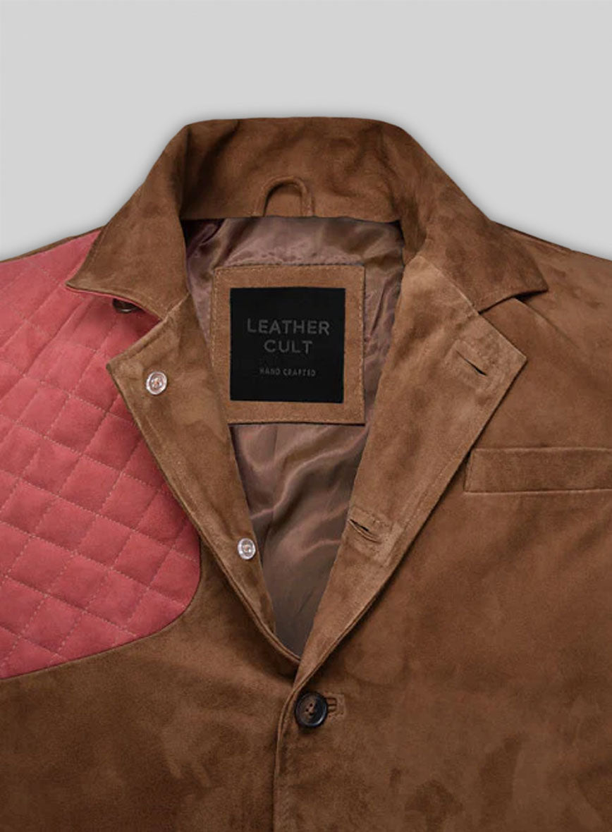 Safari Hickory Suede Leather Blazer