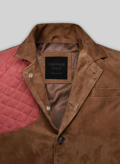 Safari Hickory Suede Leather Blazer