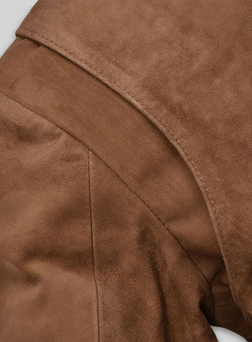 Safari Hickory Suede Leather Blazer