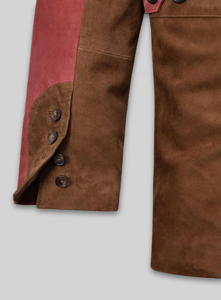 Safari Hickory Suede Leather Blazer