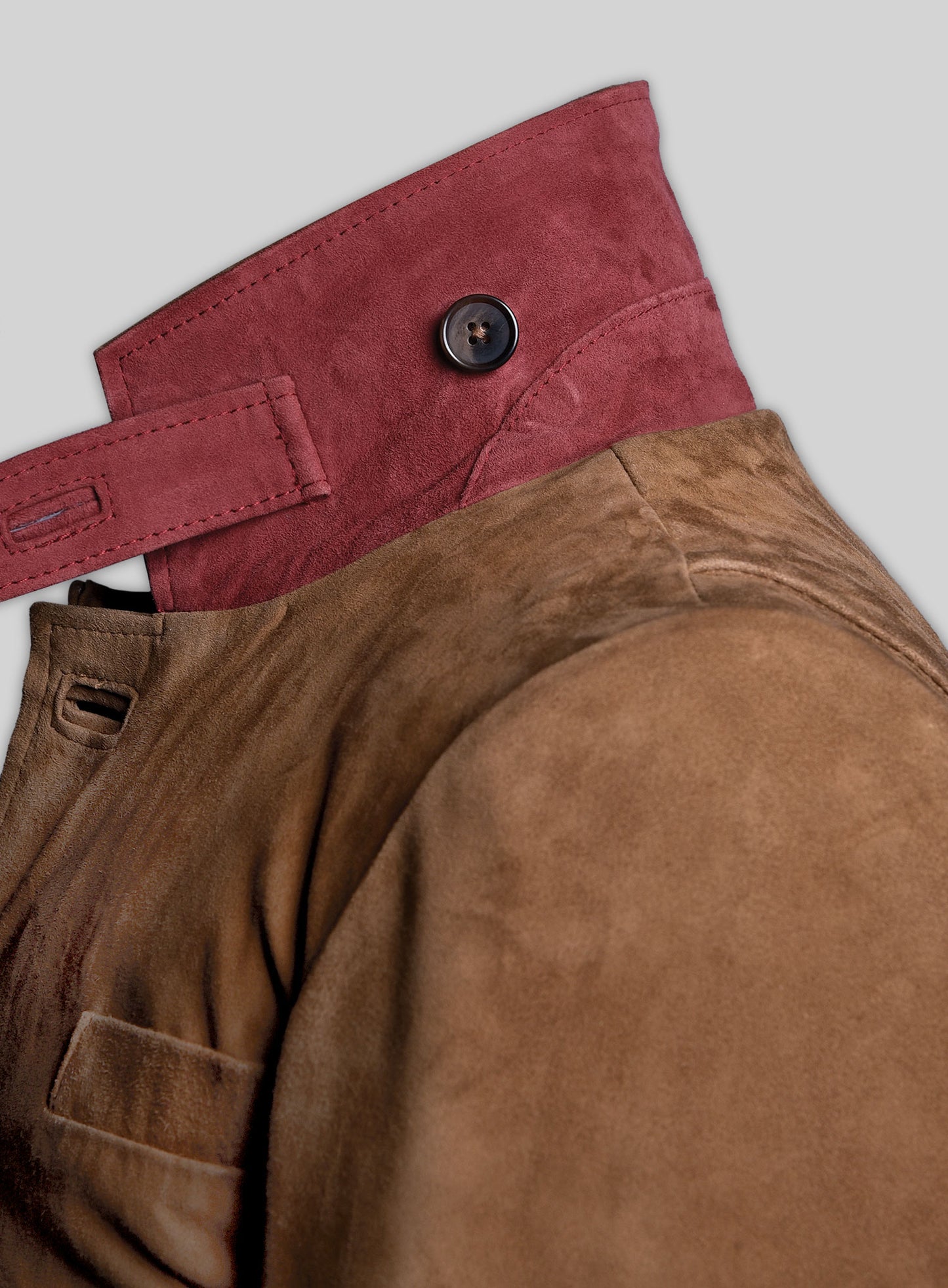 Safari Hickory Suede Leather Blazer