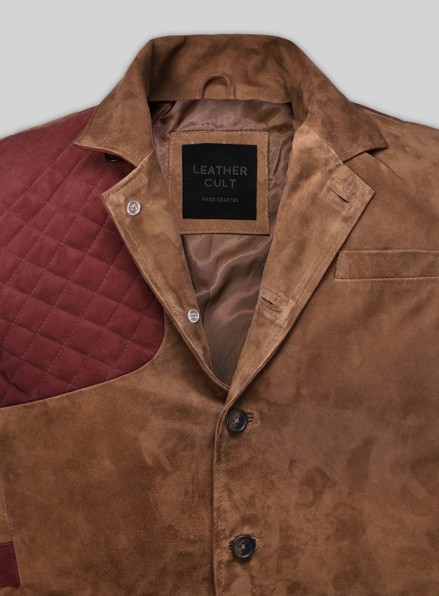 Safari Hickory Suede Leather Blazer