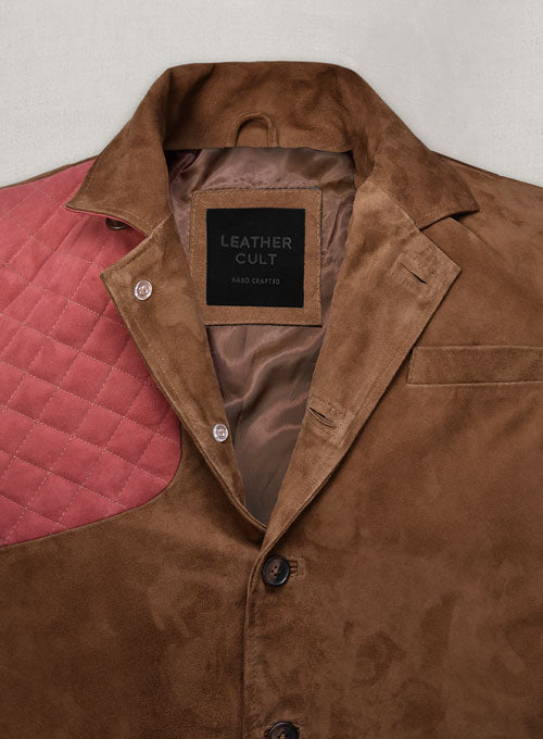 Safari Hickory Suede Leather Blazer