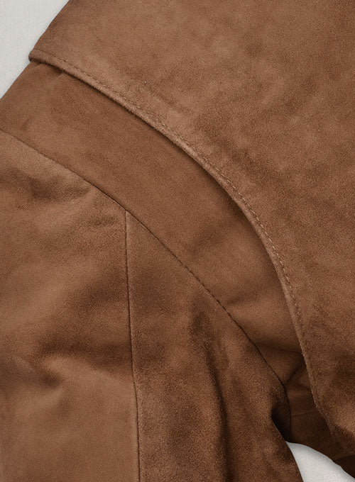 Safari Hickory Suede Leather Blazer