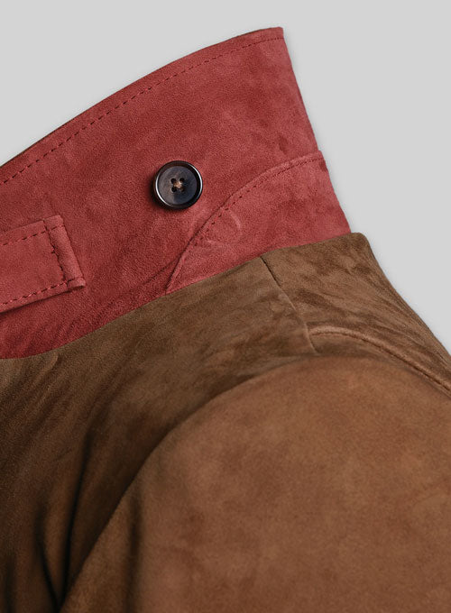 Safari Hickory Suede Leather Blazer